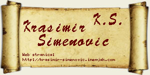 Krasimir Simenović vizit kartica